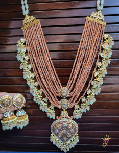 Kundan Long Necklaces with small beads